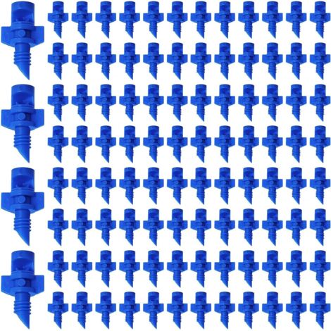 5 Irrigatori Rotanti A Farfalla MroMax 1/2 BSPF - Micro Ugelli In Plastica E Acciaio Inox Per Giardino E Prato (nero/rosso)