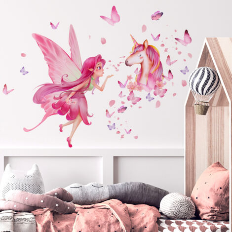 Set Di 72 Adesivi Murali Decorativi Per Camerette – Fiori E Pois In Colori Acquerello, Facili Da Applicare E Rimuovere