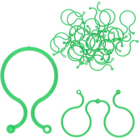 50/100Pc Clip per piante da giardino per la coltivazione di ortaggi Supporto per piante verticale Anello in plastica verde in bundle Supporto da giardino Strumento Supporto per ve
