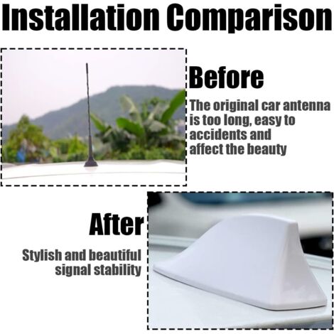 Antenna AM/FM Da Tetto Per Auto, 18 Cm, Plastica Nera - Compatibile Con BMW, Dodge, Lexus, Mazda, Lancer E Altri Modelli - 5