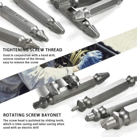 Set Di Punte Da Trapano Per Estrattore Di Viti Danneggiate Da 6 - Foto 4