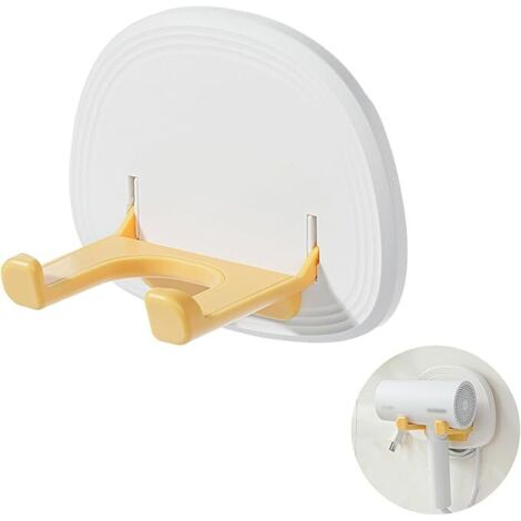 SHINING HOUSE Haartrockner-Halter, faltbarer, wandmontierter Haartrockner-Halter, nicht perforierter Haartrockner-Halter, Haartrockner-Aufbewahrungsaufkleber, Haartrockner-Halter für Badezimmer und To (1/5)
