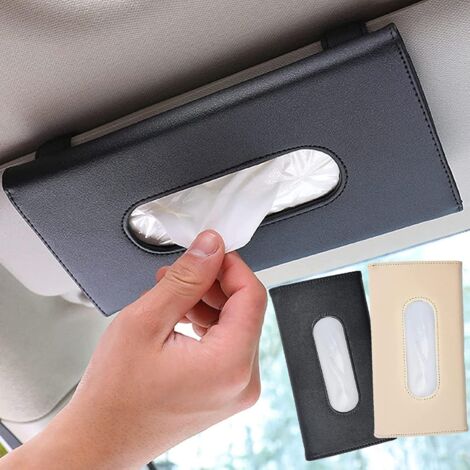 SHINING HOUSE PCS Taschentuchhalter, Auto-Sonnenblenden-Taschentuchbox, Auto-Taschentuchhalter, Auto-Sonnenblenden-Taschentuchbox, Taschentuchetui-Halter, für alle Autos, Lieferwagen und LKWs (1/5)