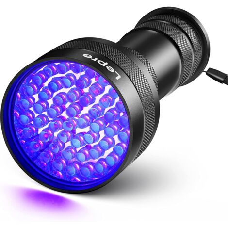 SHINING HOUSE UV-Schwarzlicht-Taschenlampe, 51 LED-UV-Licht-Hand-Schwarzlicht, 395 nm zur Erkennung von Haustierurin, Flecken, Bettwanzen und Skorpionen, ohne Batterie