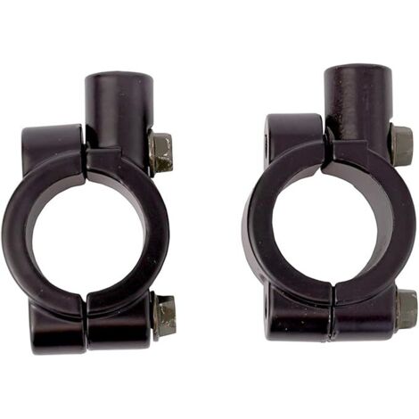SHINING HOUSE Paar Universal 8mm Halterung Halter Halterung für 17-22mm Lenker Rückspiegel Motorräder Roller Schwarz (1/5)