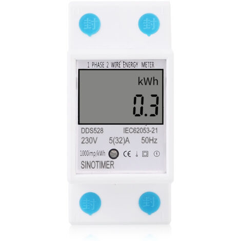 SHINING HOUSE DDS528 multifunktionale intelligente Digitalanzeige, 230 V, einphasige Schiene, elektronischer Wattstundenzähler