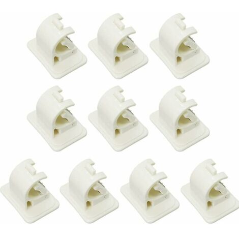 SHINING HOUSE 10er-Pack Haken, selbstklebende Gardinenstangenhalterung, ohne Bohren, Gardinenhakenhalterungen, Stangenhalter, für Handtücher, Vorhänge, Mäntel (1/5)