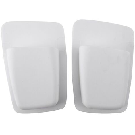 SHINING HOUSE orte-Silicone Zahnbürste Mighty Zahnpasta Rasierer Badezimmer-Organizer, kleine Toilettenartikel zur Wandmontage, Silikon, 2 Stück (2 Stück, weiß x 2) (1/4)