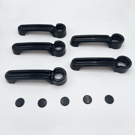Maniglia esterna per porta 10 pezzi ABS Copertura per maniglia esterna per porta auto adatta per Wrangler JK 07-18 (nero) (1/5)