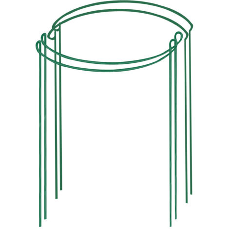 Confezione da 4 tutori di supporto per piante da giardino, supporto semicircolare per piante da giardino per pomodori, peonie, ortensie, viti, piante rampicanti, fiori, interni ed esterni (20 x 35 cm) (1/5)