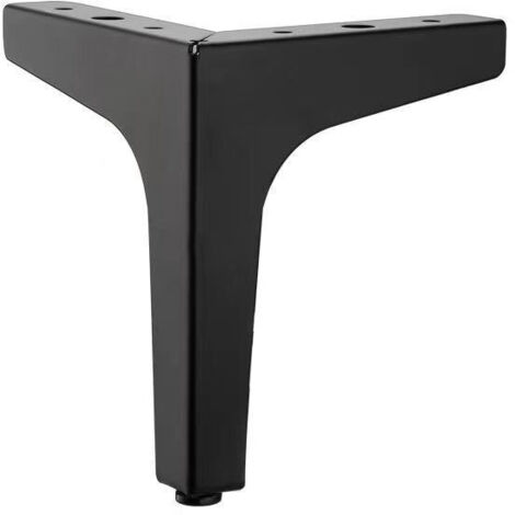 Set di 4 gambe in metallo per divano da 15 cm, gambe in metallo per tavolino da caffè, portata fino a 600 kg, gambe per mobili nere, supporto per tavolo/divano in ferro battuto, gambe per porta TV, ar (1/4)