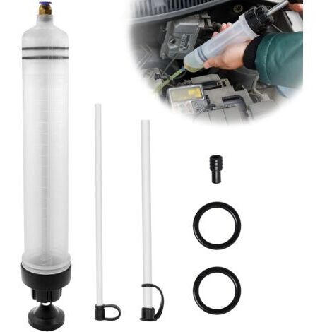 Attrezzature Professionali per Officina Meccanica - Pompa Manuale per Cambio Olio 500ml – Siringa Aspirazione Universale con Tubo in Vinile