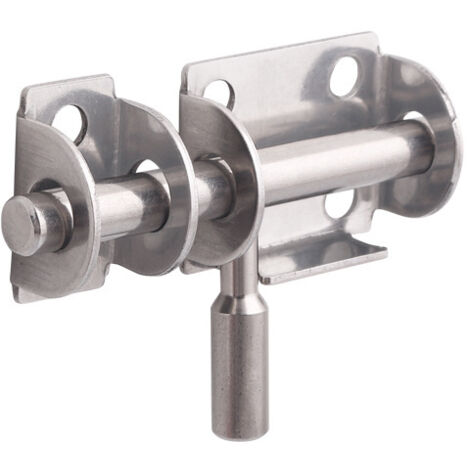4 pezzi di chiavistello per porta in acciaio inossidabile - Serratura di sicurezza per porte del bagno, WC, finestre, mobili e porte in legno - con viti autofilettanti
