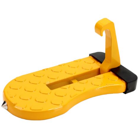 Gradino per portiera auto, pedale a gancio a forma di U con martello di sicurezza, pedane per accesso al tetto dell'auto Jeep (arancione) (1/5)