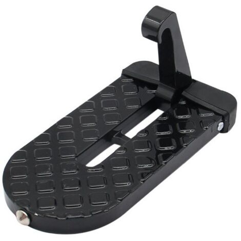 Pedana per portiera auto, pedale a gancio a forma di U con martello di sicurezza, pedane per accesso al tetto dell'auto Jeep (nero) (1/5)