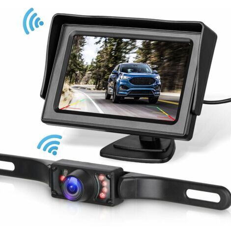 Kit sistema di telecamera di retromarcia wireless per auto/camion/furgone/camper, monitor da 4,3 pollici, sistema di retromarcia