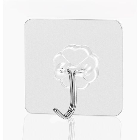 Confezione da 10 ganci adesivi da 70 mm, ganci per cappotti impermeabili senza chiodi, per cappotti, sciarpe, asciugamani, portachiavi, bagno, cucina e ufficio (1/5)