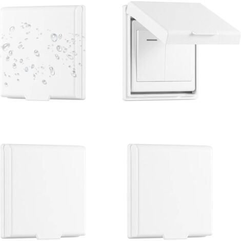 Set Di 2 Copri Presa Impermeabili Tipo 86 – Autoadesivi, Protezione Sicura Per Casa Ed Esterno (Trasparente)