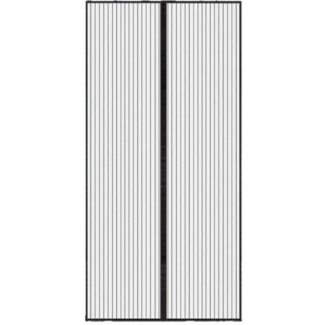 Zanzariera magnetica per porte, tende anti-mosche per porte, tende anti-insetti, zanzariera scorrevole per finestre a bovindo, zanzariera magnetica senza fori (90x210 cm, nero) (1/5)