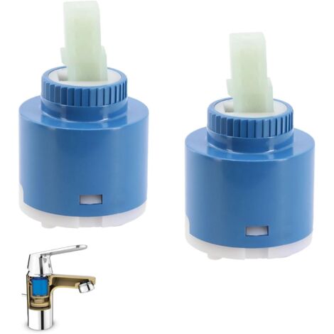 Cartuccia in ceramica da 35 mm, cartuccia in ceramica da 2 pezzi, cartuccia per rubinetto da 35 mm, cartuccia di ricambio in ceramica per miscelatore, adatta per rubinetto da cucina e rubinetto per la (1/5)