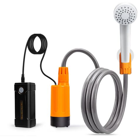 Doccia portatile da campeggio, pompa per doccia da campeggio, pompa per doccia portatile, pompa per acqua a secchio con soffione stabile e morbido, per campeggio, viaggi, attività all'aperto