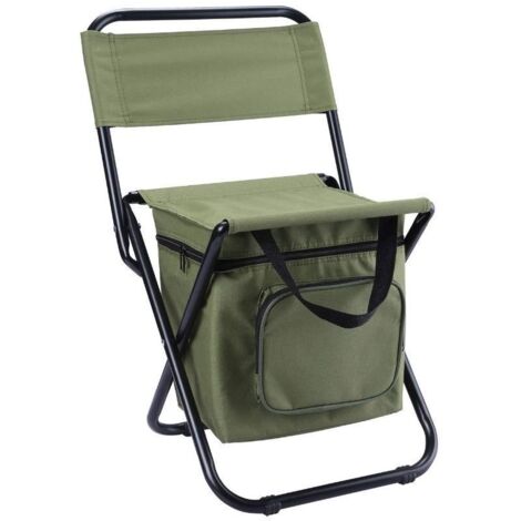 Sedia da campeggio pieghevole leggera con schienale, sgabello portatile per viaggi di pesca ricreativa, design durevole per attività all'aperto (1/4)