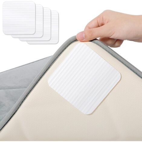 Tappeto antiscivolo 10 x 10 cm, Tappeto antiscivolo lavabile, Tappeto antiscivolo tagliabile, Sottotappeto antiscivolo, Tappeto antiscivolo per cucina camera da letto soggiorno bagno - 4 pezzi (1/5)