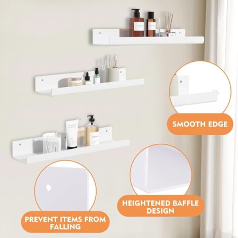 Mensola Galleggiante, Mensola in Legno Massiccio per Foto da Parete, Scaffale da Appendere per Camera da Letto Cucina Soggiorno Corridoio, Facile da