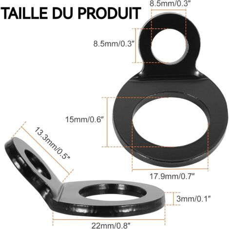 30 Anelli A D In Acciaio Inox 304 Per Fissaggio Carico - Punti Di Ancoraggio Per Camper, Auto, Moto, Barche