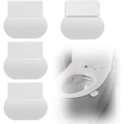 Sollevatore per coperchio WC, 4 paia di sollevatori per coperchio WC autoadesivi per bagno, casa, viaggi, ufficio e hotel (bianco)