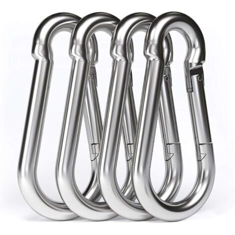 pezzi - Moschettone in acciaio inossidabile M10 304 - Grande moschettone in acciaio inossidabile da 100 mm di capacità, gancio per moschettone Hamc Swing - 100 mm x φ10 mm