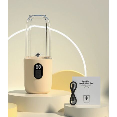 Mini frullatore con schermo LED, frullatore portatile, frullatore personale per succhi freschi, frullatore portatile per frullati, mini frullatore con schermo LED per frullati, frutta, verdura, cucina