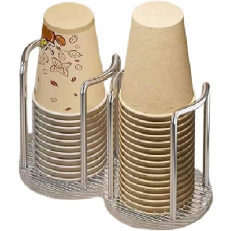 Dispenser per bicchieri di carta - Portabicchieri per feste - Portaoggetti per collutorio - 23x13 cm (1/3)