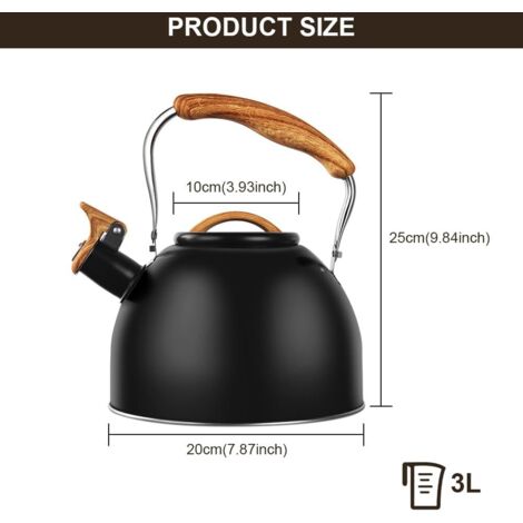 Bollitore A Fischietto Arcobaleno 2L In Acciaio Inox Per Induzione | Teiera Con Infusore Rimovibile - 2