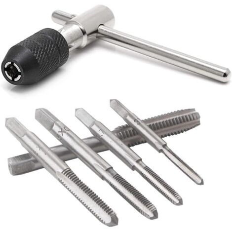 Set Di 3 Maschi A Mano HSS M3 X 0,5 Per Filettatura Sinistrorsa, DIN352, Alta Qualità, Preforatore, Medio E Finitore