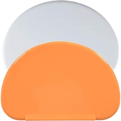 Raschietto per pasticceria, tagliapasta in plastica, 2 pezzi di spatole raschianti per pane, crêpes, pasta, formaggio, cioccolato, 15,8x10,3 cm (arancione, bianco) (1/5)