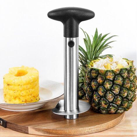 Taglia ananas, acciaio inossidabile, facile da pulire, impugnatura antiscivolo, taglia frutta per anelli di frutta da cucina (1/4)