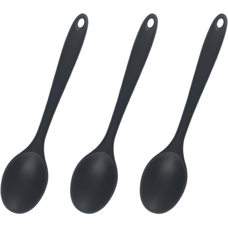 Set di utensili da cucina in silicone da 3 pezzi, grande cucchiaio antiaderente con manico resistente, ergonomico e resistente al calore, per cucinare da chef (1/5)