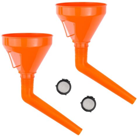 Imbuto in plastica, imbuto per carburante in 2 pezzi, imbuto di riempimento universale con tubo flessibile e filtro per gasolio, cherosene, olio motore e benzina (1/5)