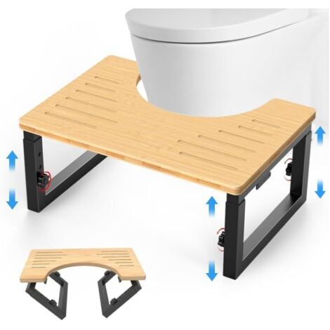 Sgabello per WC – Ergonomico, regolabile, altezza regolabile, design mini e pieghevole, aiuta a promuovere una postura naturale, ideale per adulti e bambini