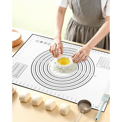 Tappetino da forno grande, tappetino da forno in silicone 70 x 50 cm, tappetino antiscivolo per pasticceria, utensile da forno riutilizzabile, tappetino dosatore per dolci, accessorio per teglia da fo