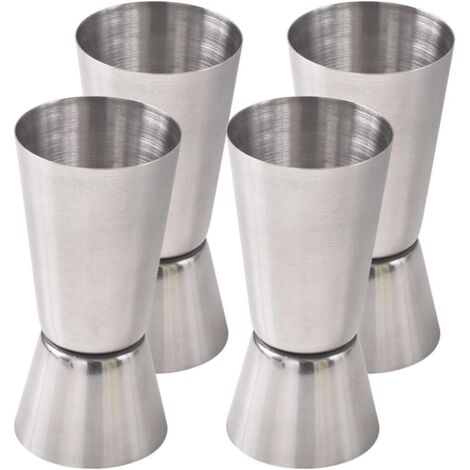 Set di 4 misurini da cocktail in acciaio inox da 15 e 30 ml. (1/5)
