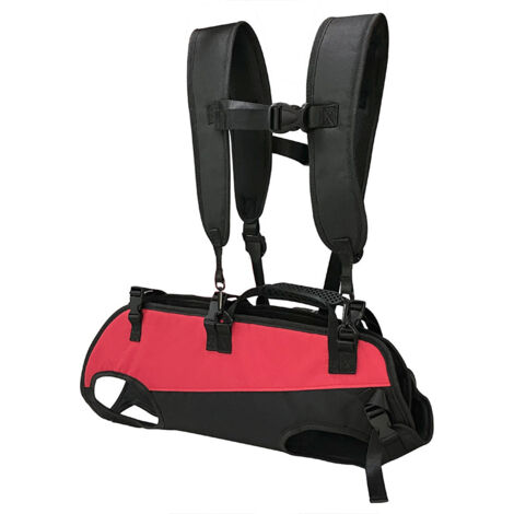 Zaino trasportino per cani, pettorina multifunzionale, borsa per animali domestici, ausilio per passeggiate, uscite quotidiane, rosso, M (1/4)