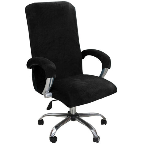 Coprisedia in velluto per ufficio - Elasticizzato per sedia da gaming, sedia da computer, sedia girevole - con braccioli - Elastico (1/5)
