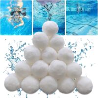 Palline filtranti per piscina da 900 g, sostituiscono 32 kg di sabbia per filtro piscina, materiale filtrante in fibra per piscina, palline filtranti per sistemi di filtrazione (900 grammi)