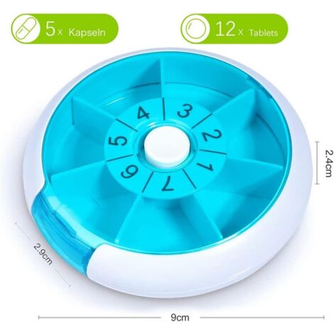 Pastillero De 7 Días Am Pm H Tablet Medicamento Contenedor Iser Dispensador Stora Portable