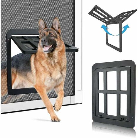 Gatera para perros GABRIELLE, puerta magnética para mascotas, fácil instalación, mosquitera (34 cm x 44 cm) (1/5)