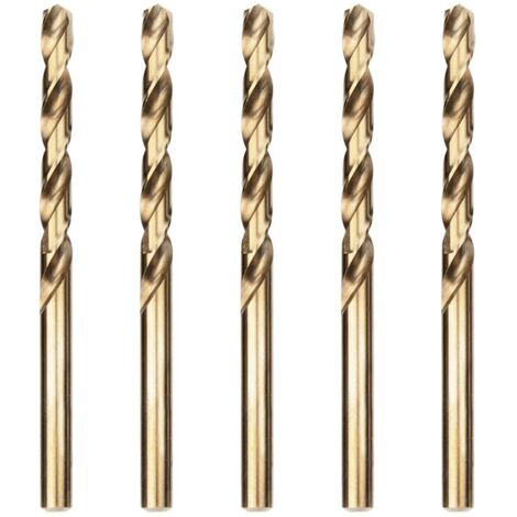Juego de 5 brocas helicoidales profesionales de 6 mm de acero inoxidable estándar (1/4)