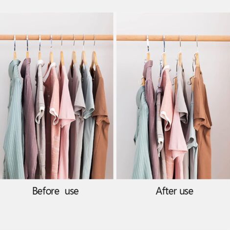 Extension Para Ropa Ganchos para colgar ropa, ahorradores de espacio, con clip de extensión ...