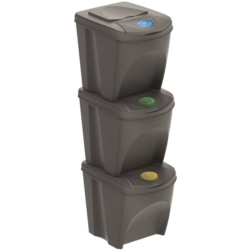 Contenitore Raccolta Differenziata 100L Lifewit - Per Bottiglie E Vetro, Con Coperchio E Sacca - Foto 13